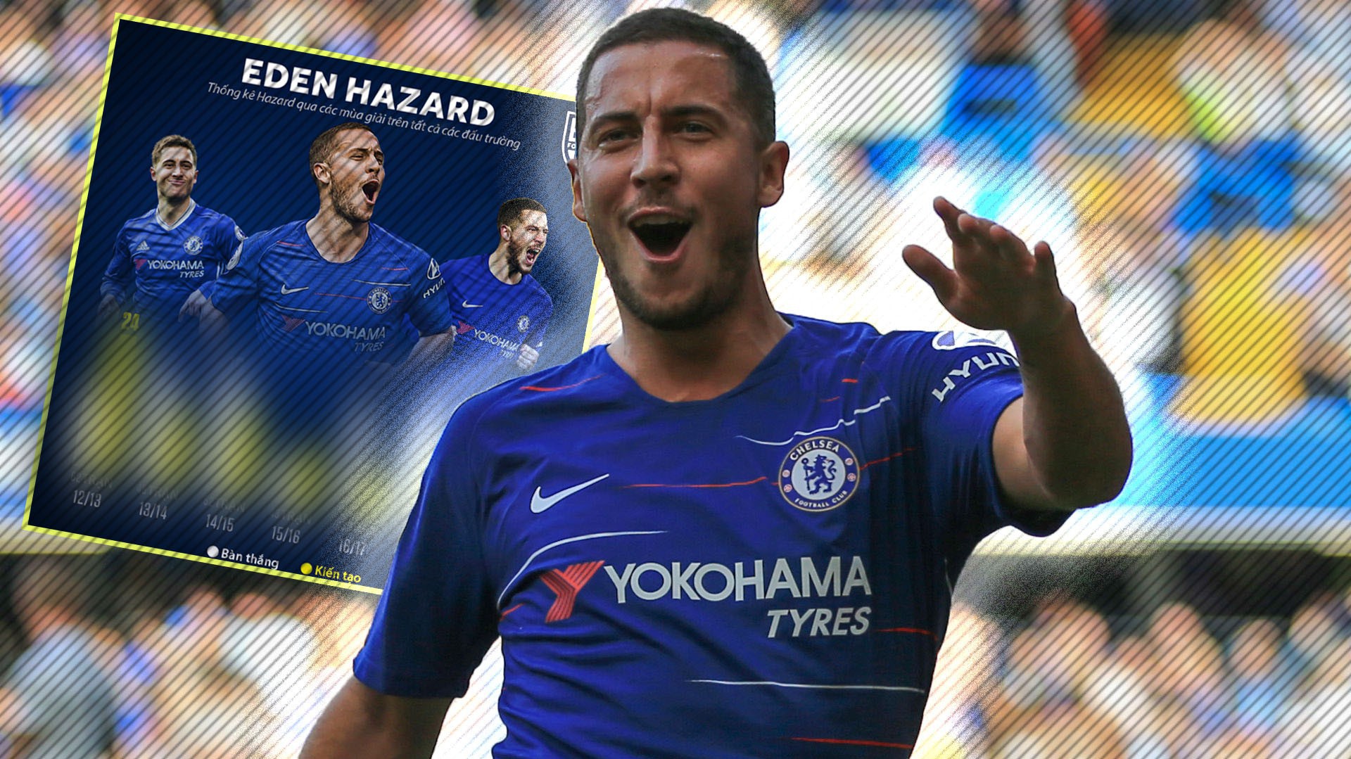 Choáng váng với thống kê chỉ ra Eden Hazard bùng nổ và hứa hẹn sẽ có mùa giải hay nhất ở Chelsea