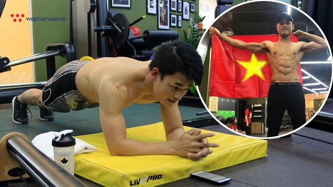 Chàng PT 9X 6 múi cuồn cuộn đặt mục tiêu phá kỷ lục thế giới bằng màn plank siêu đỉnh