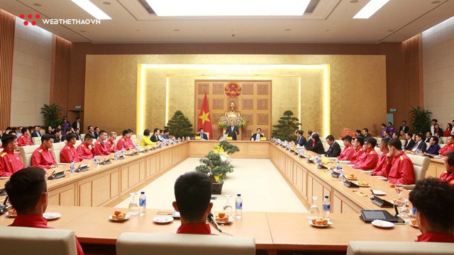 Chùm ảnh: ĐT Việt Nam được vinh danh tại Phủ Thủ tướng sau chiến tích vô địch AFF Suzuki Cup 2018
