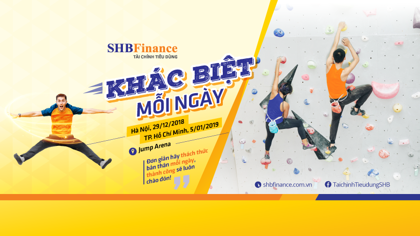 Thách thức bản thân với ‘Khác biệt mỗi ngày’ cùng thương hiệu SHB Finance