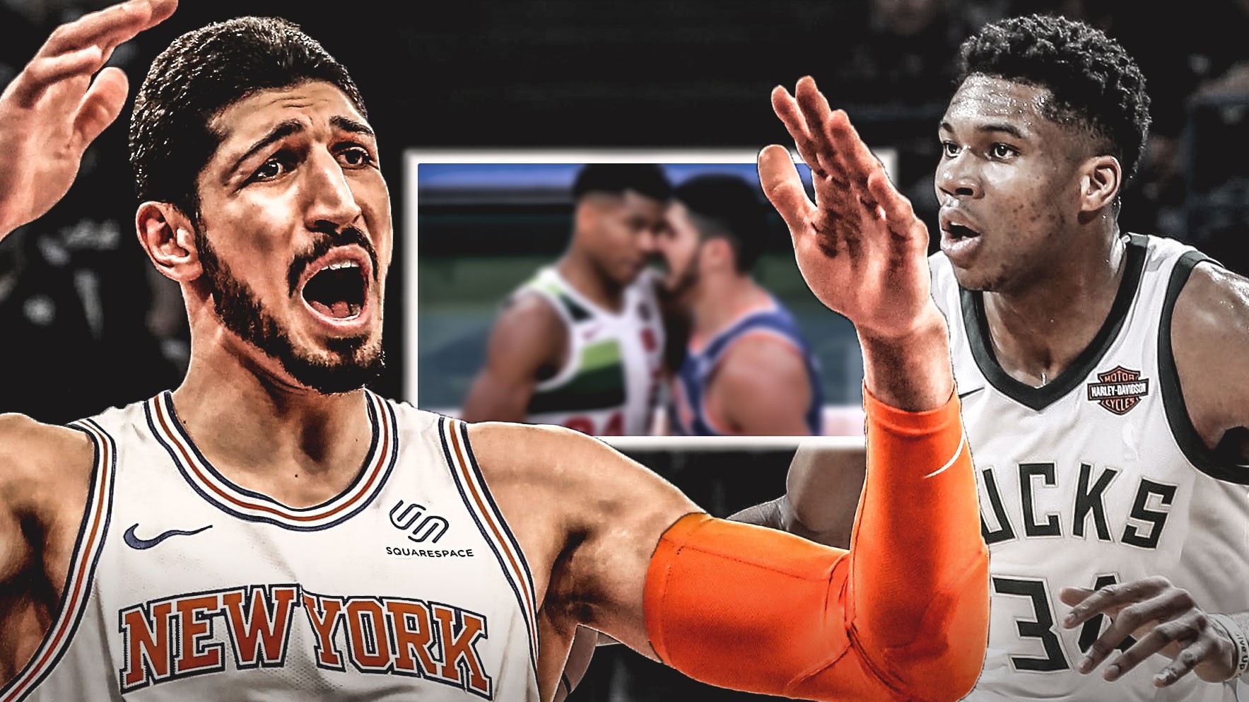 Enes Kanter nhận liền 2 lỗi kỹ thuật vì cụng đầu Giannis Antetokounmpo đến chảy máu
