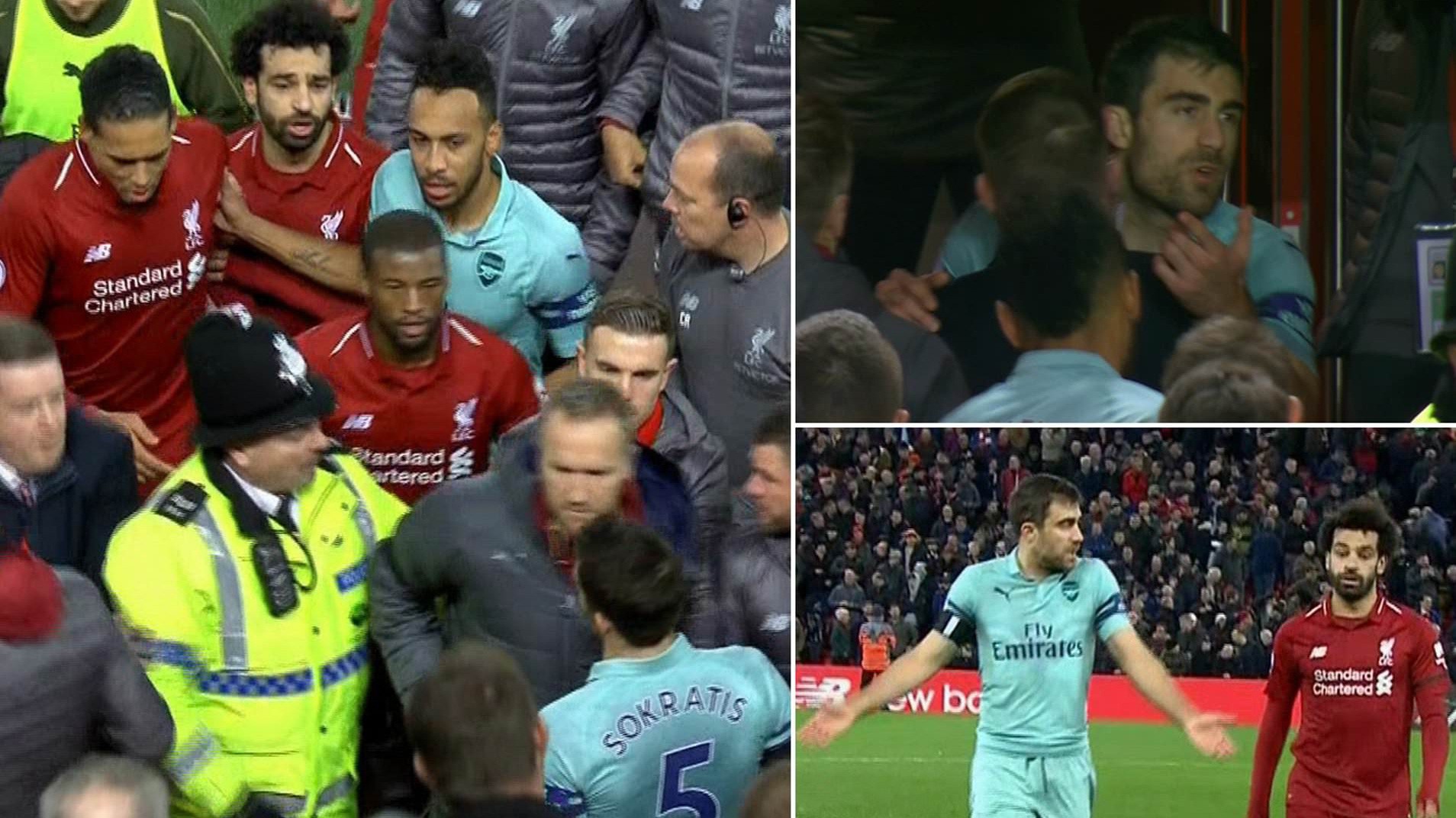 NHM Liverpool phấn khích với cảnh Van Dijk bảo vệ Salah trước Sokratis