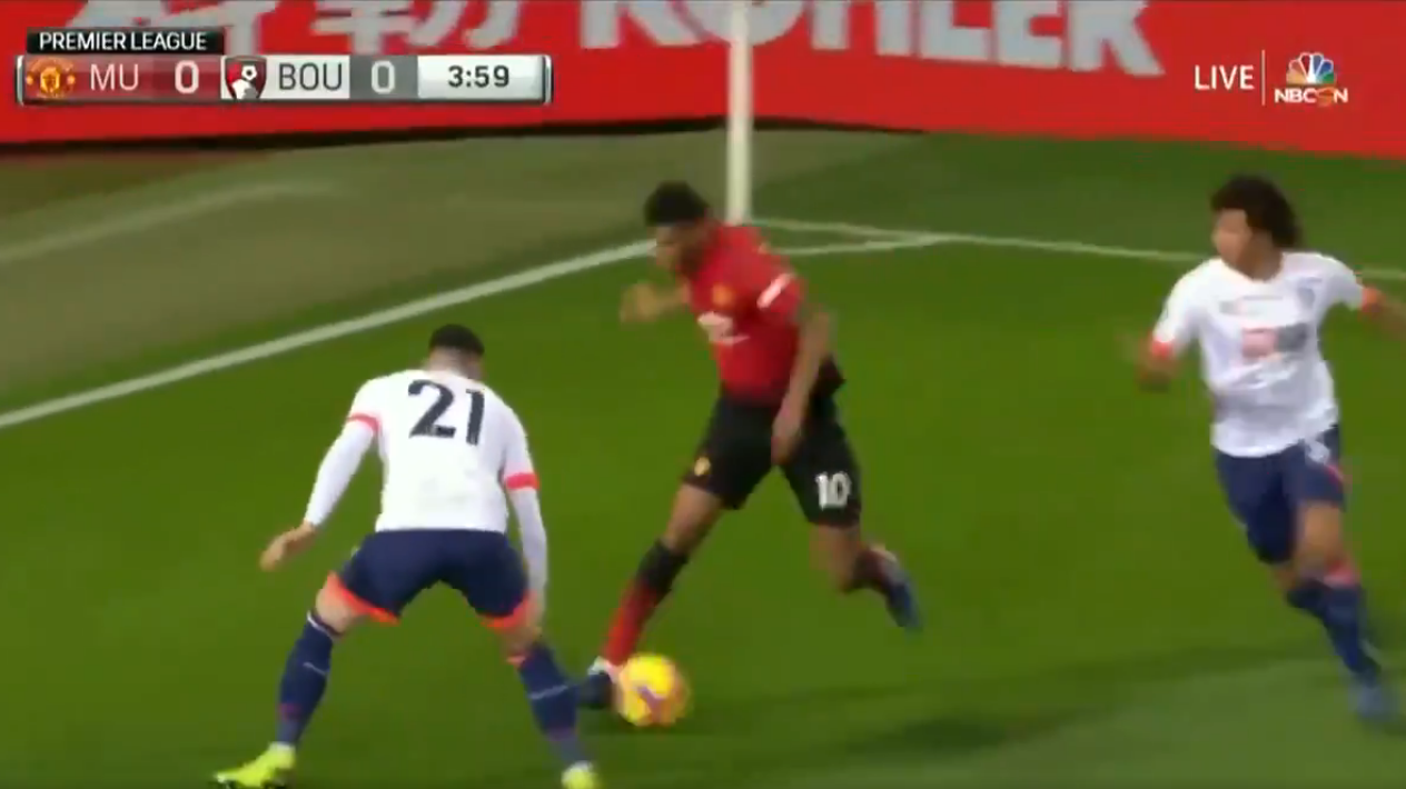 Rashford "hoá Ronaldinho" với kỹ thuật Flip Flap kiến tạo cho Pogba mở tỷ số trước Bournemouth