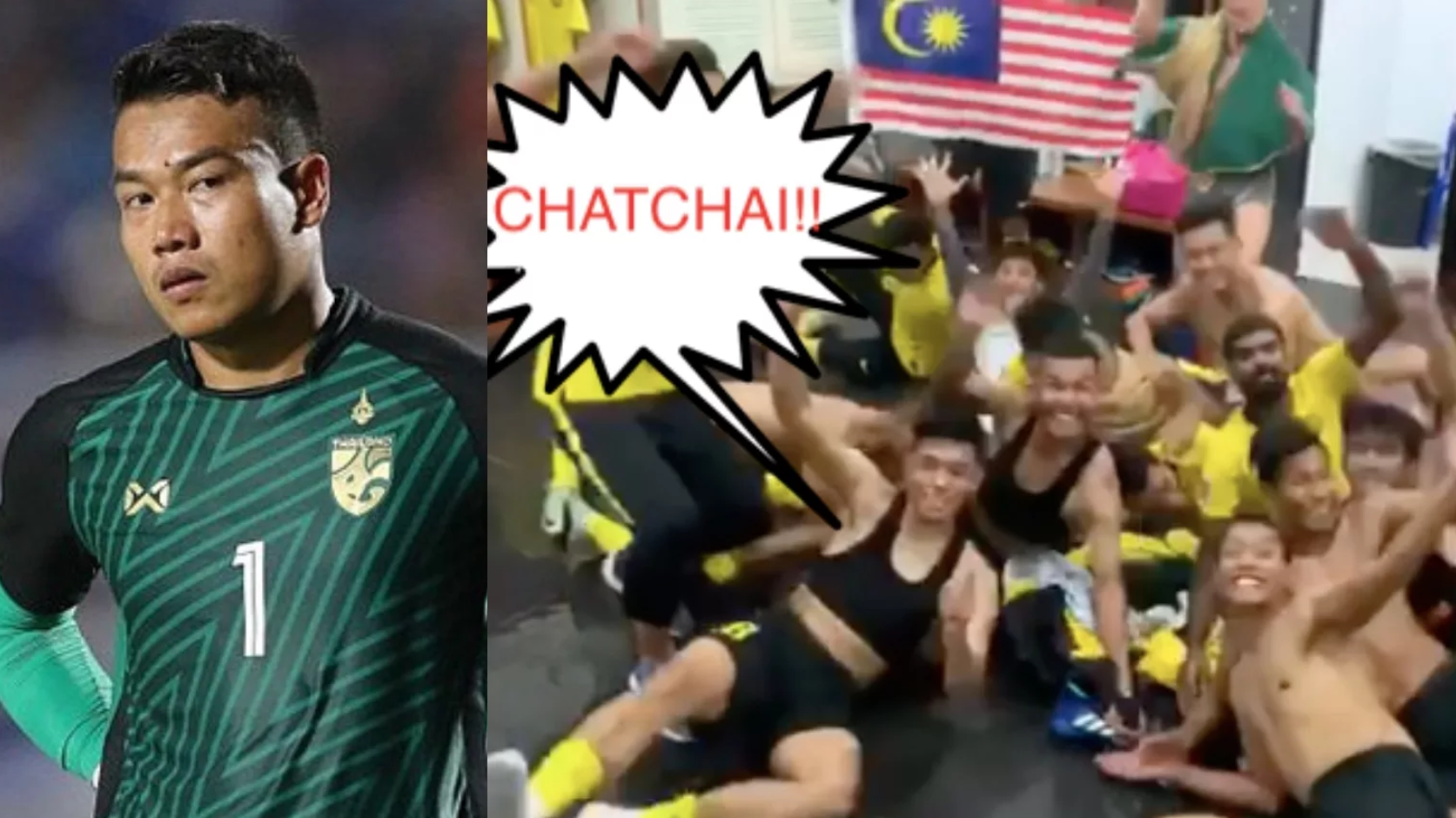 ĐT Malaysia ăn mừng hài hước, chế giễu thủ thành Chatchai sau khi loại Thái Lan để vào chung kết AFF Cup