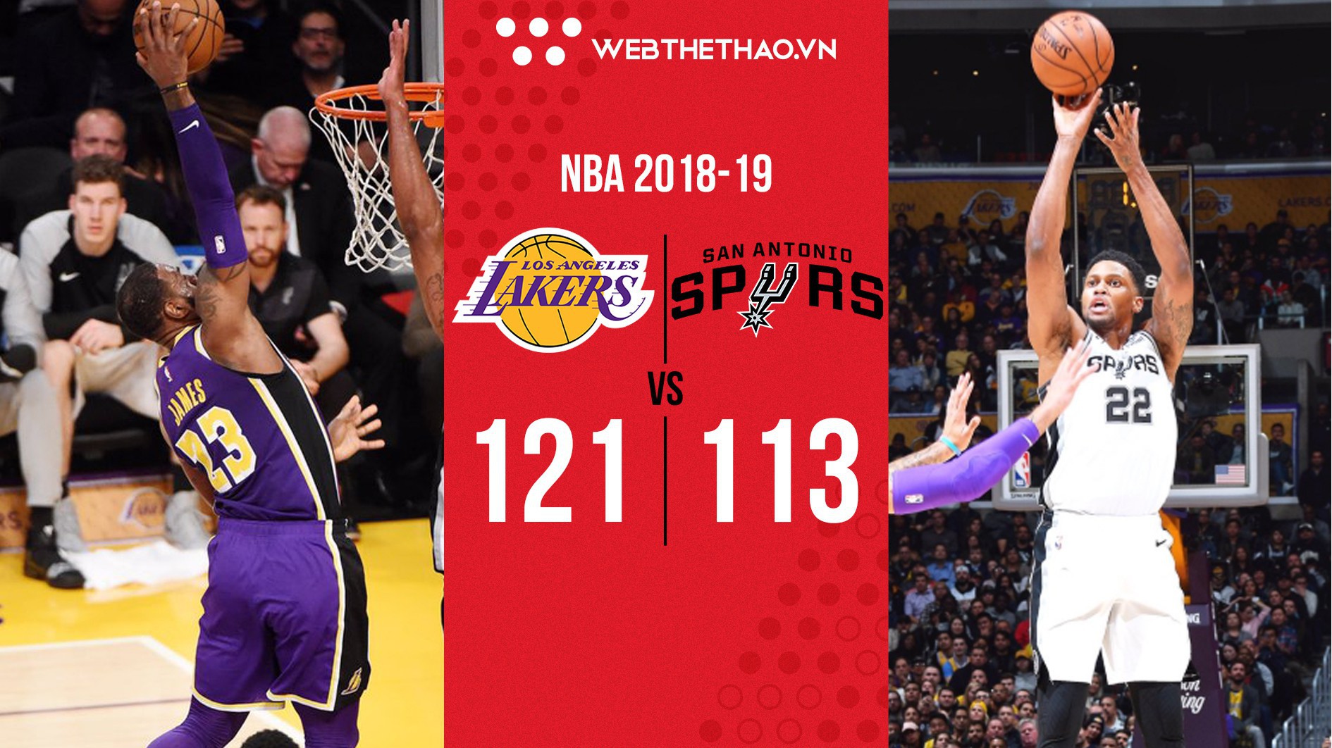 LeBron James bật chế độ huỷ diệt trong hiệp 4 để cứu sống Los Angeles Lakers trước San Antonio Spurs