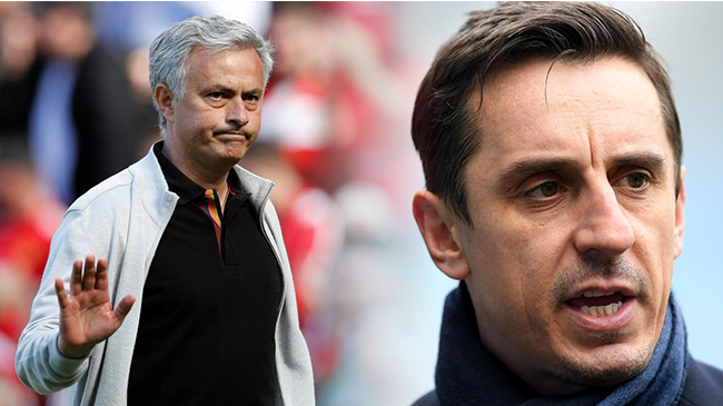 HLV Mourinho gửi thông điệp đến Gary Neville sau trận hòa Arsenal