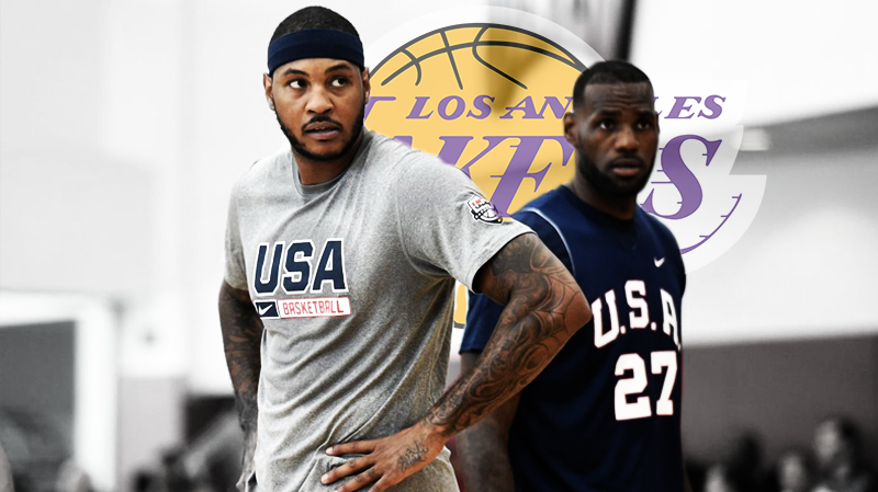 LeBron James muốn Carmelo Anthony về LA Lakers