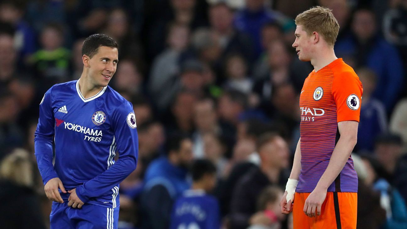 Đại chiến Chelsea - Man City được định đoạt thế nào từ sự phụ thuộc vào Hazard và De Bruyne? - Ảnh 1. Đại chiến Chelsea - Man City được định đoạt thế nào từ sự phụ thuộc vào Hazard và De Bruyne? - Ảnh 1.
