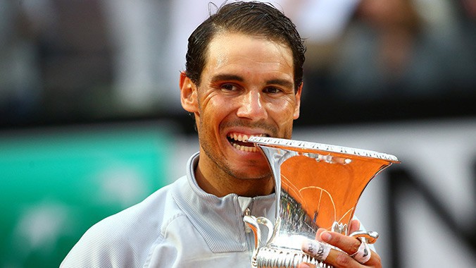 Thắng nhờ... mưa, Nadal vô địch Italian Open và trở lại vị trí thứ 1 thế giới