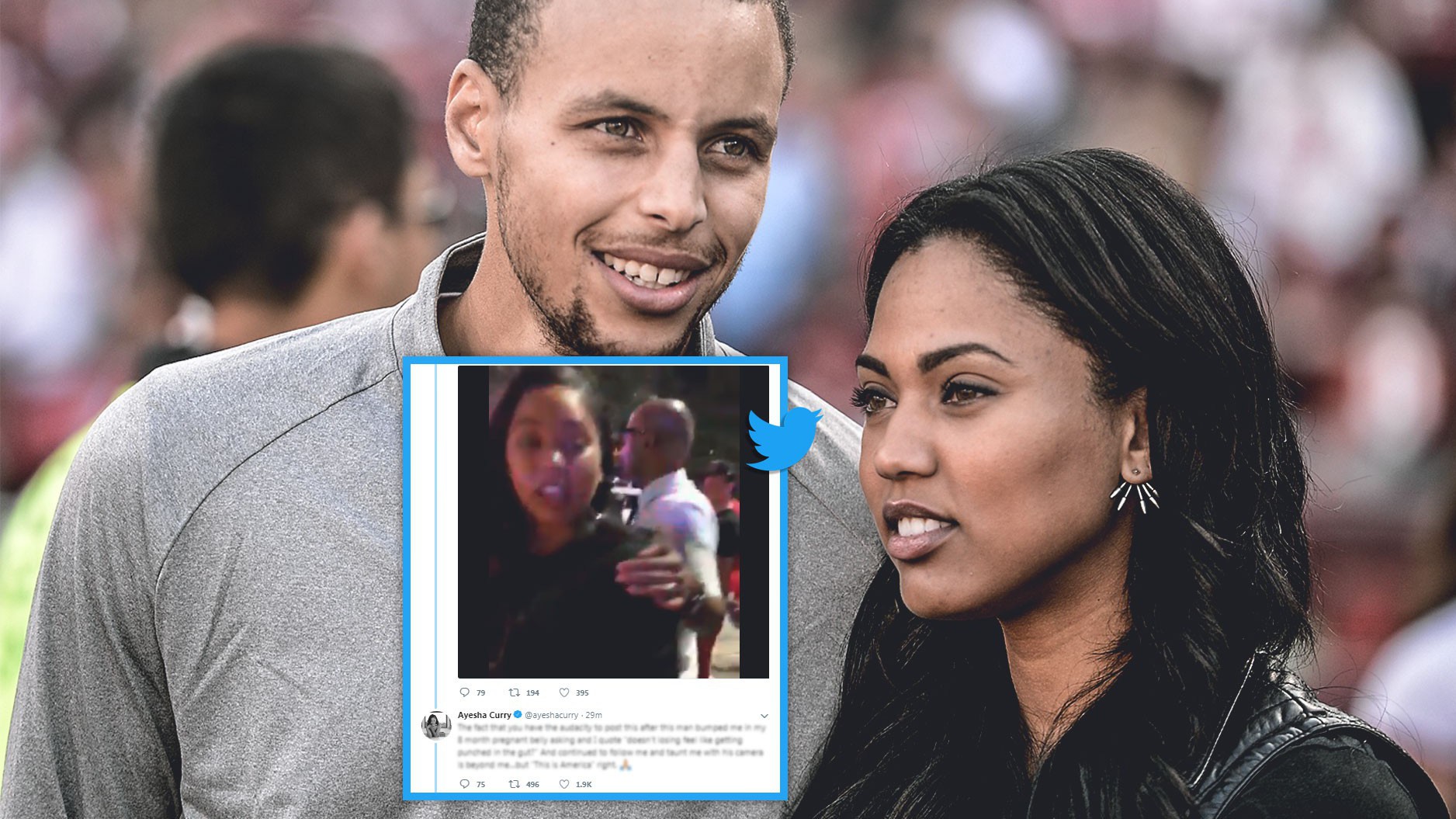 Fan cuồng Houston cố ý va vào bụng bầu 8 tháng của  vợ Stephen Curry ngay ngoài sân Toyota Center