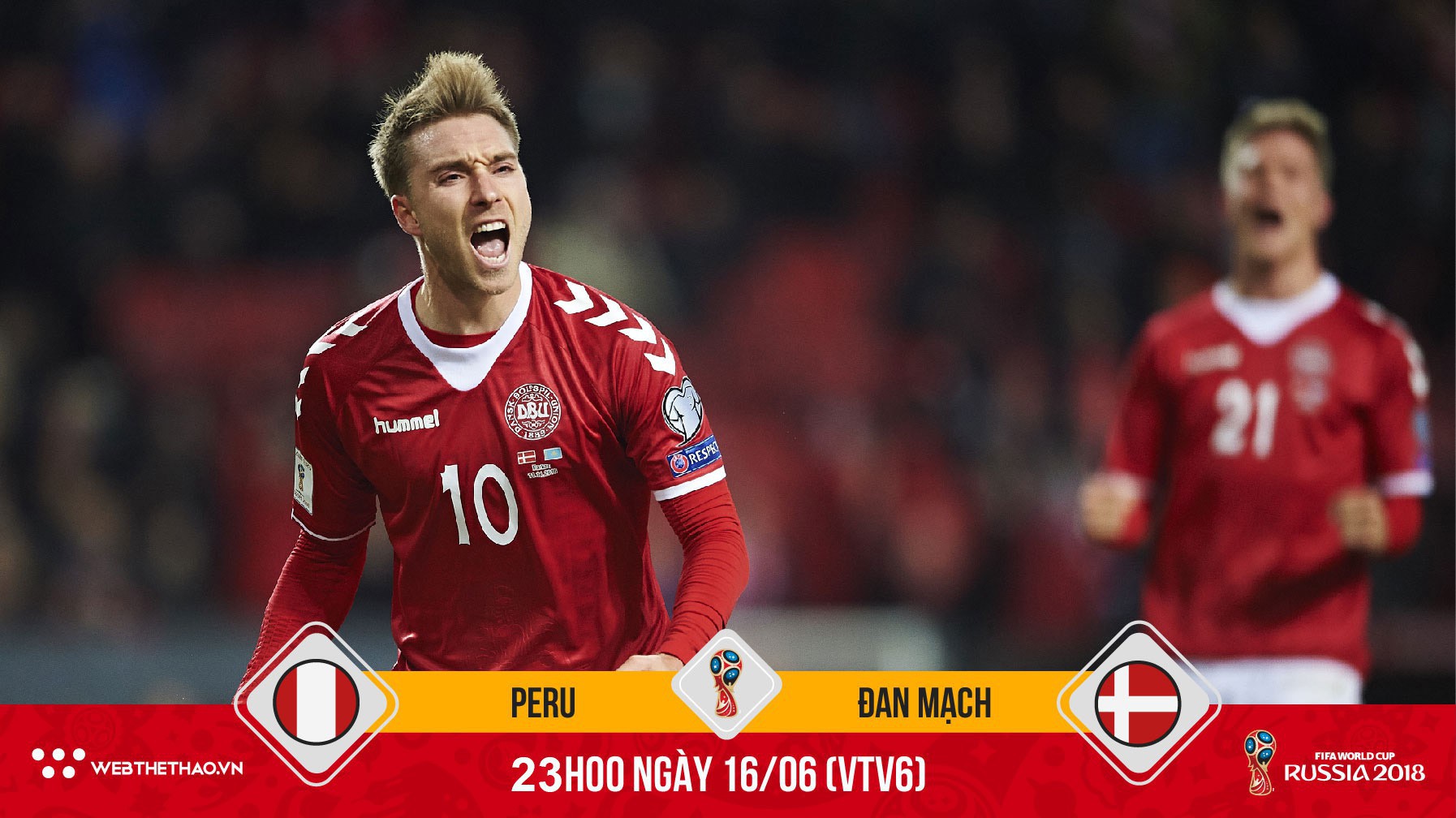 "Đại bác tầm xa" Eriksen sẽ bắn hạ "ngựa ô" Nam Mỹ Peru?