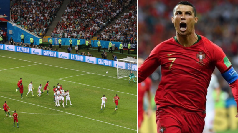 Mổ xẻ siêu phẩm sút phạt thần sầu của Ronaldo vào lưới Tây Ban Nha