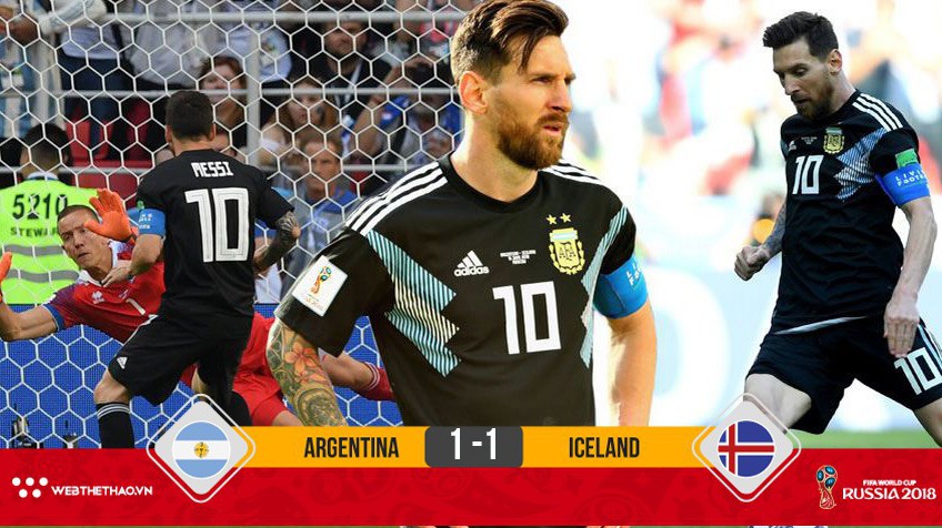 Messi đá hỏng 11m, Argentina bị Iceland cầm chân trong ngày ra quân