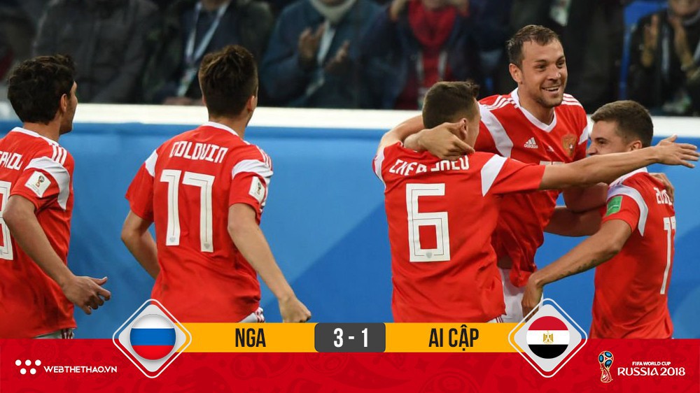 ĐT Nga đi vào lịch sử vòng bảng World Cup sau chiến thắng trước Ai Cập