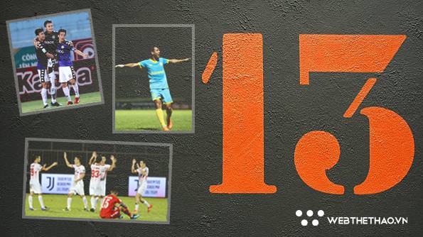 Số 13 ám ảnh sau vòng 15 V.League 2018
