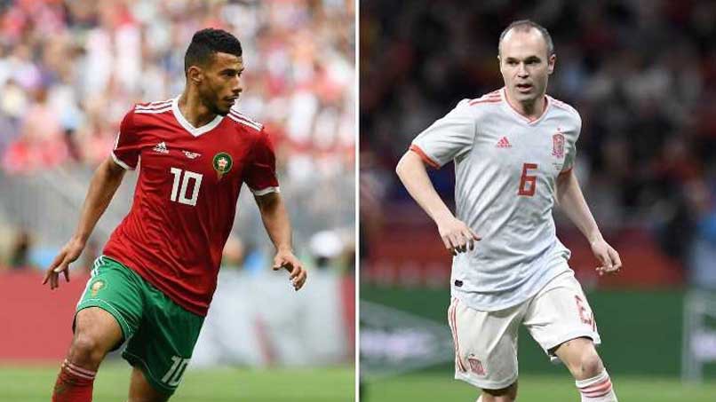Link xem trực tiếp trận Tây Ban Nha - Morocco ở World Cup 2018