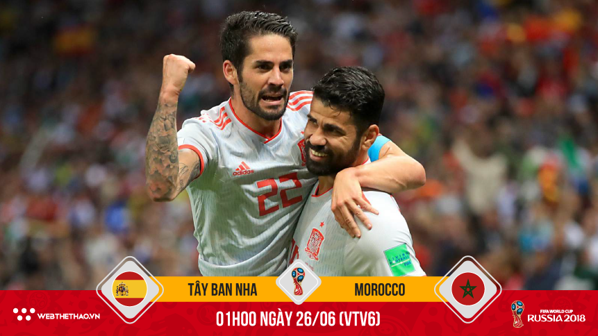 Tiếp đà hưng phấn, Diego Costa sẽ hủy diệt Morocco để đưa TBN tiến vào vòng trong?