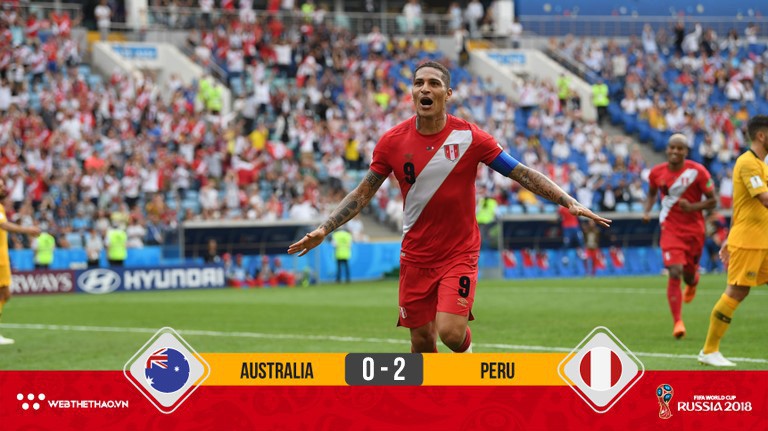 Peru đánh bại Australia, ngẩng cao đầu rời World Cup