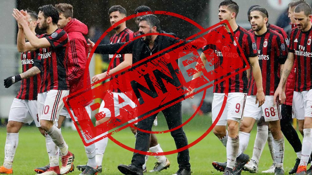 AC Milan bị cấm thi đấu ở đấu trường châu Âu trong 2 năm
