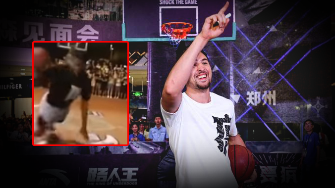 Klay Thompson phát cáu với màn "kê người" nguy hiểm của cầu thủ Trung Quốc trong trận giao hữu