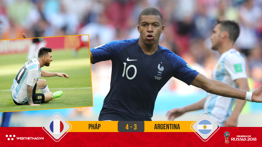 Sao trẻ Mbappe tái hiện kỳ tích của Pele nhấn chìm Argentina và Messi
