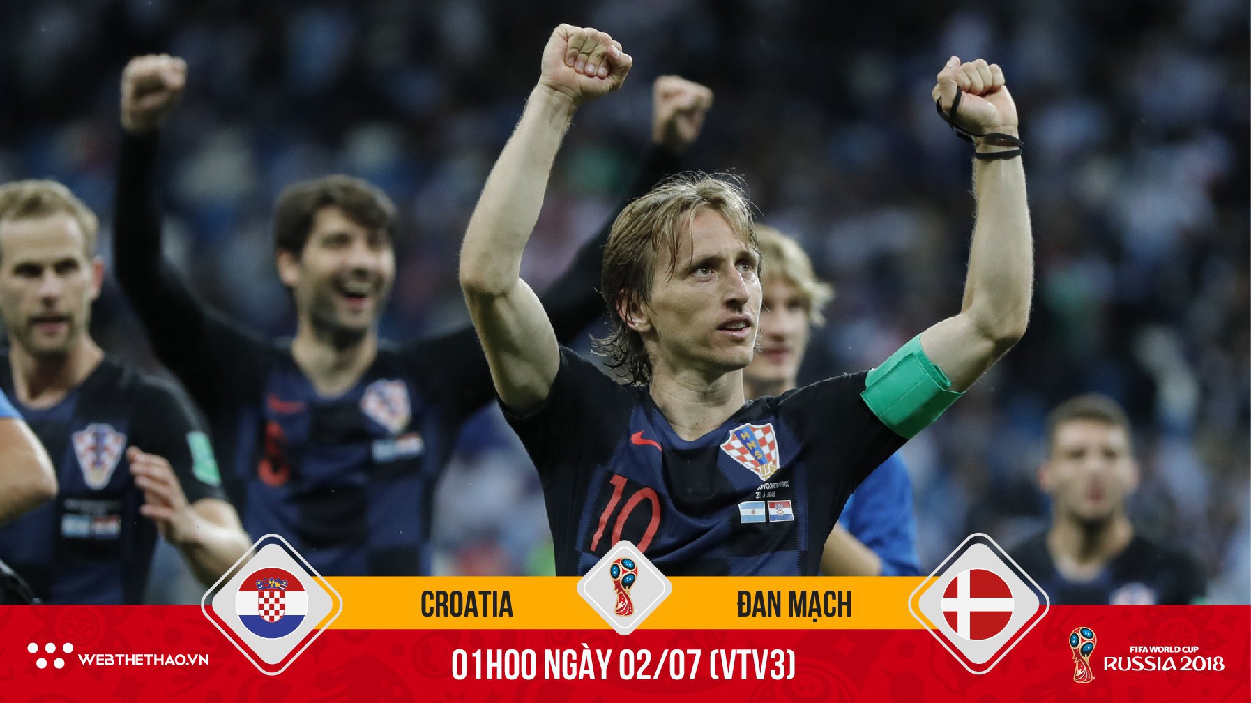 Luka Modric kỷ niệm ngày lịch sử bằng cách giúp Croatia hạ "lính chì" Đan Mạch?