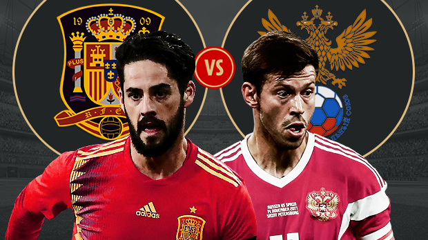 Link xem trực tiếp trận Tây Ban Nha - Nga ở World Cup 2018