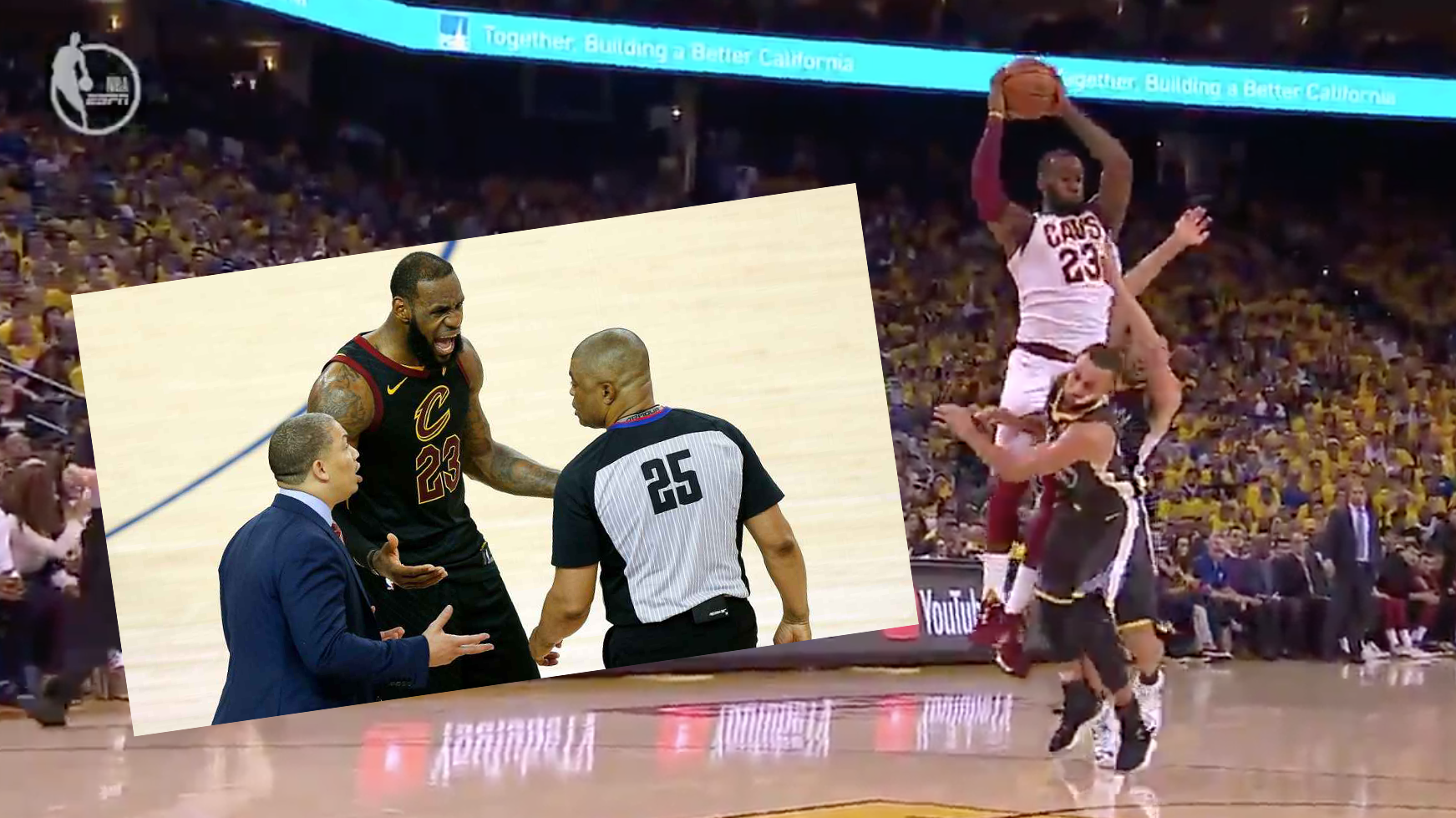 CHÍNH THỨC: Trọng tài xác nhận đã mắc lỗi trong tình huống LeBron James bị Stephen Curry "cắt chân"