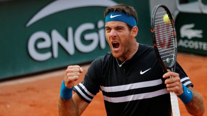Roland Garros ngày thứ 9: Del Potro thắng nhàn, Cilic vất vả hạ "ngựa ô" tiến vào tứ kết