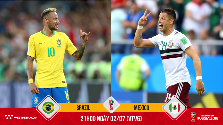 Neymar “ăn đứt” Chicharito giúp Brazil bắn hạ Mexico