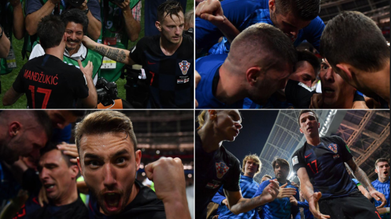 Làm ngã phóng viên ảnh, Mandzukic có góc ảnh độc đáo về màn ăn mừng bàn thắng "điên rồ"