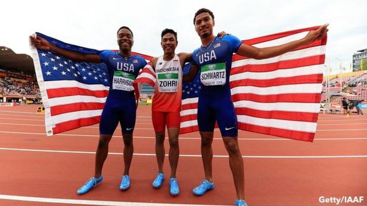 Sốc: Indonesia đánh bại Mỹ giành HCV 100m U20 thế giới