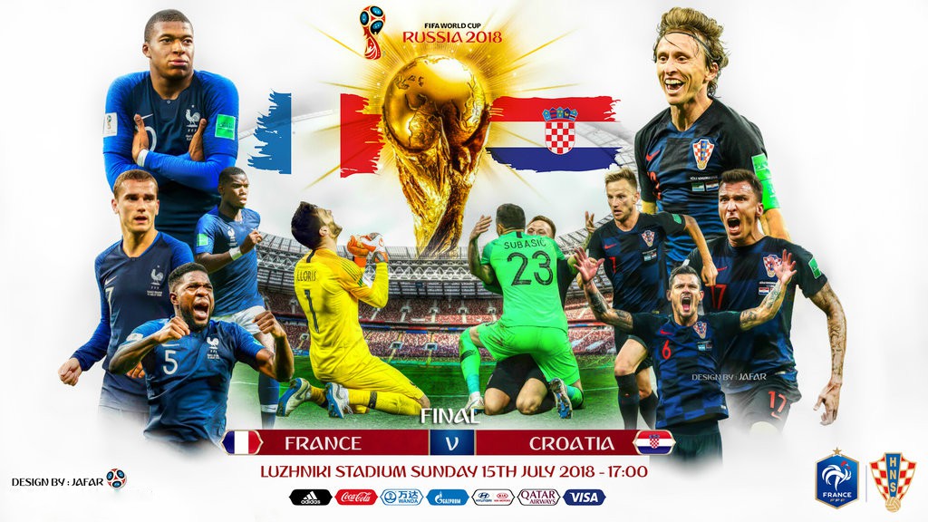 Xem trực tiếp chung kết World Cup 2018 Pháp - Croatia ở đâu, thời gian nào?