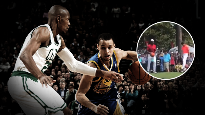 Stephen Curry và Ray Allen vừa so tài ném 3 điểm, ai là người chiến thắng?