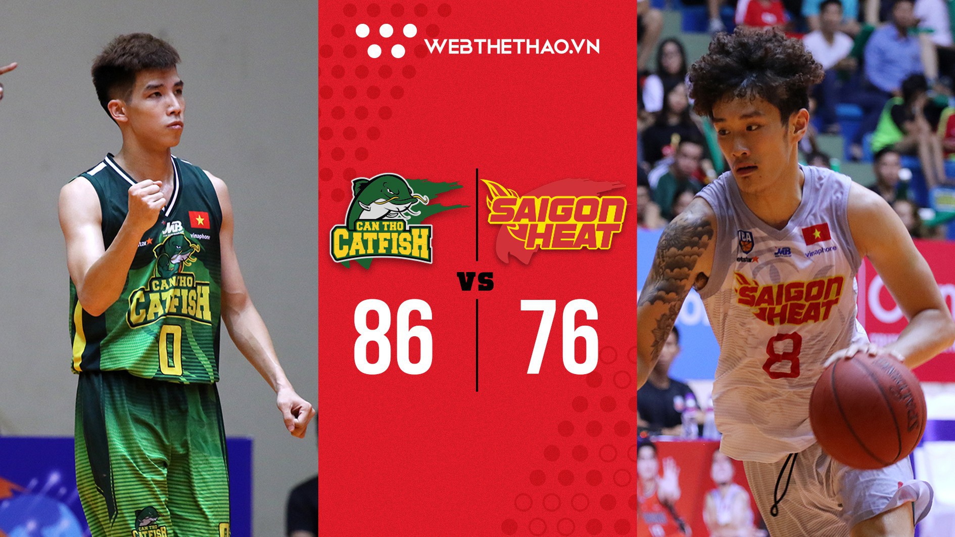 Bùng nổ trong hiệp 3, Cantho Catfish xuất sắc vượt qua Saigon Heat để vô địch lượt đi VBA 2018
