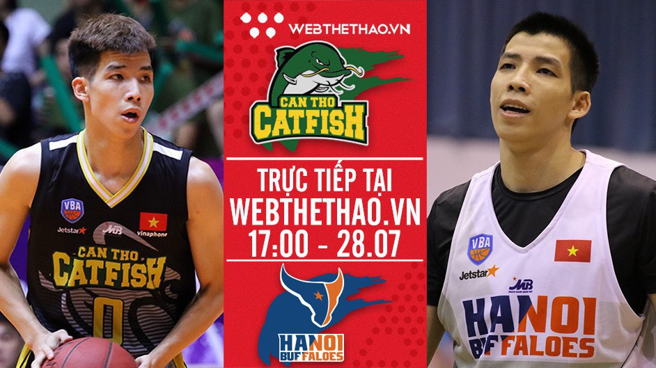 Trực tiếp bóng rổ VBA: Cantho Catfish vs Hanoi Buffaloes