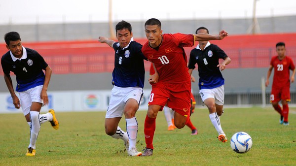 U16 Việt Nam “toát mồ hôi” giành ba điểm trước Campuchia ở giải U16 Đông Nam Á 2018