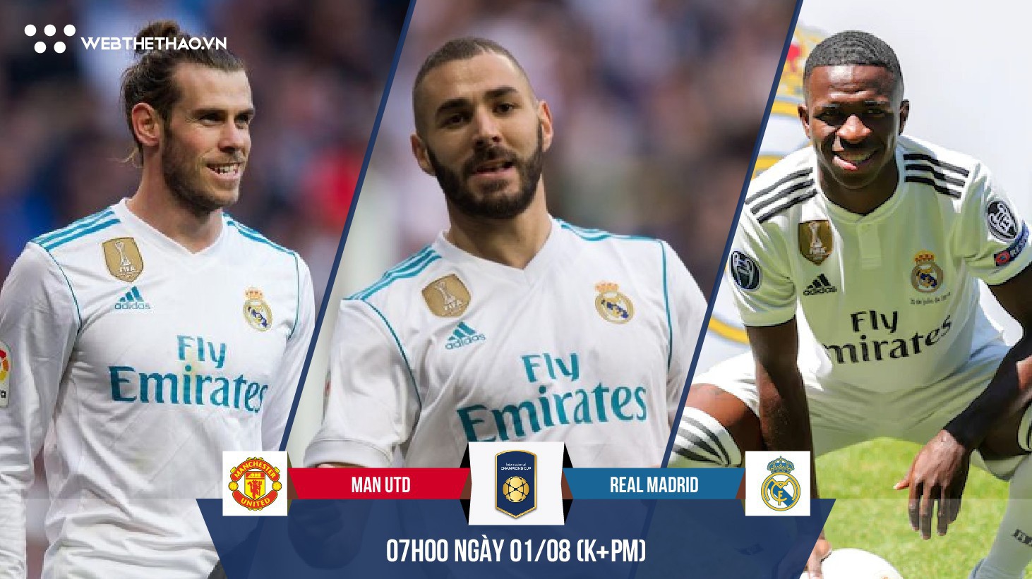 Hàng thủ vá víu Man Utd có chịu nổi cây đinh ba BBV mới của Real ở ICC Cup?