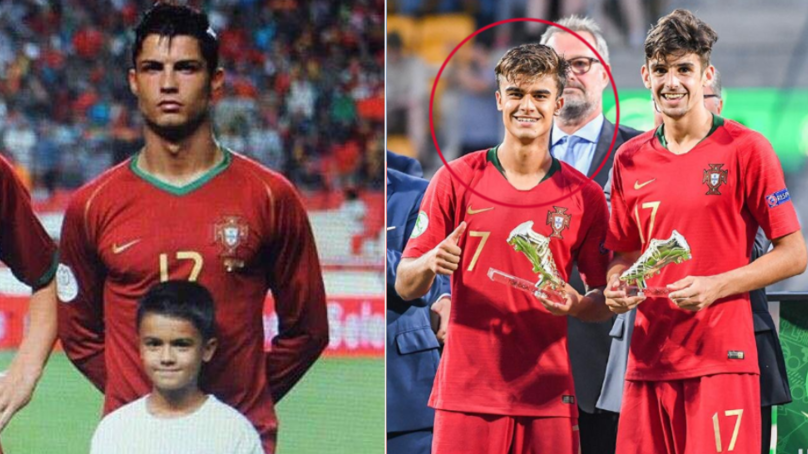 11 năm sau khi được Ronaldo dẫn ra sân, cậu bé mascot sắp trở thành "Ronaldo mới"