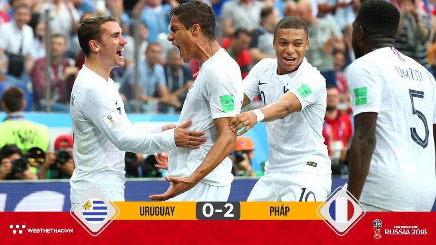 Tiếp tục gieo "ác mộng Nam Mỹ", Pháp hạ Uruguay tiến vào bán kết