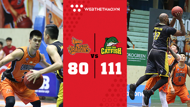 Không có HLV Donte Hill, Danang Dragons thảm bại trên sân nhà trước Cantho Catfish