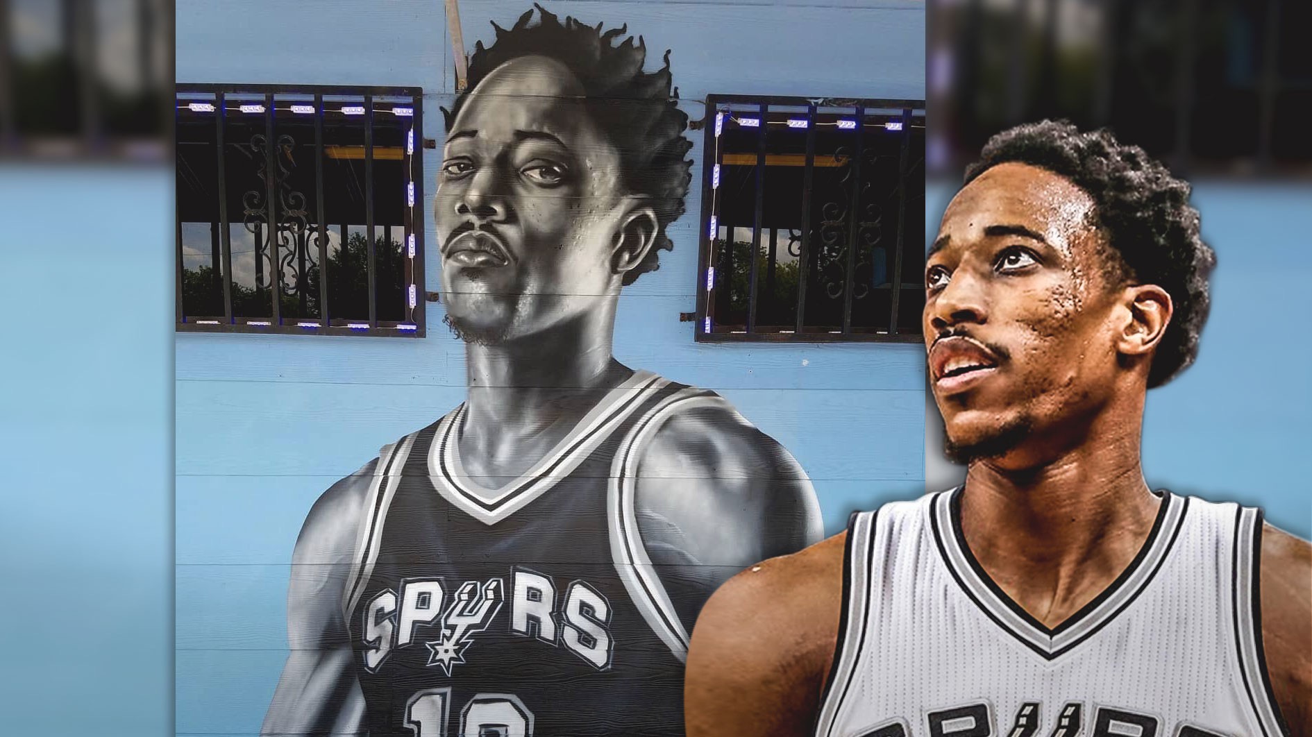 DeMar DeRozan được vẽ tranh tường tại San Antonio
