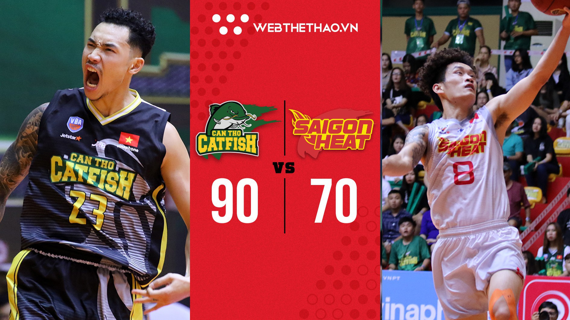 Tâm Đinh rực sáng, Cantho Catfish thắng áp đảo Saigon Heat dù DeAngelo Hamilton sớm bị truất quyền thi đấu