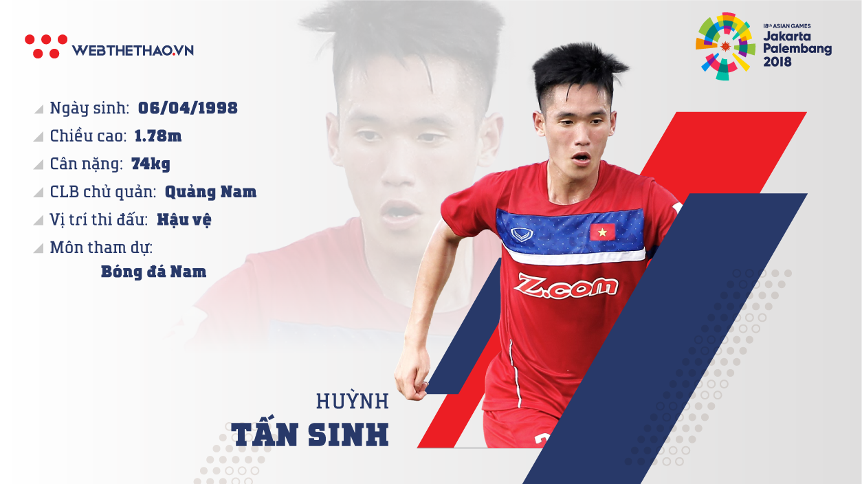 Thông tin trung vệ Huỳnh Tấn Sinh cùng U23 Việt Nam chuẩn bị ASIAD 2018