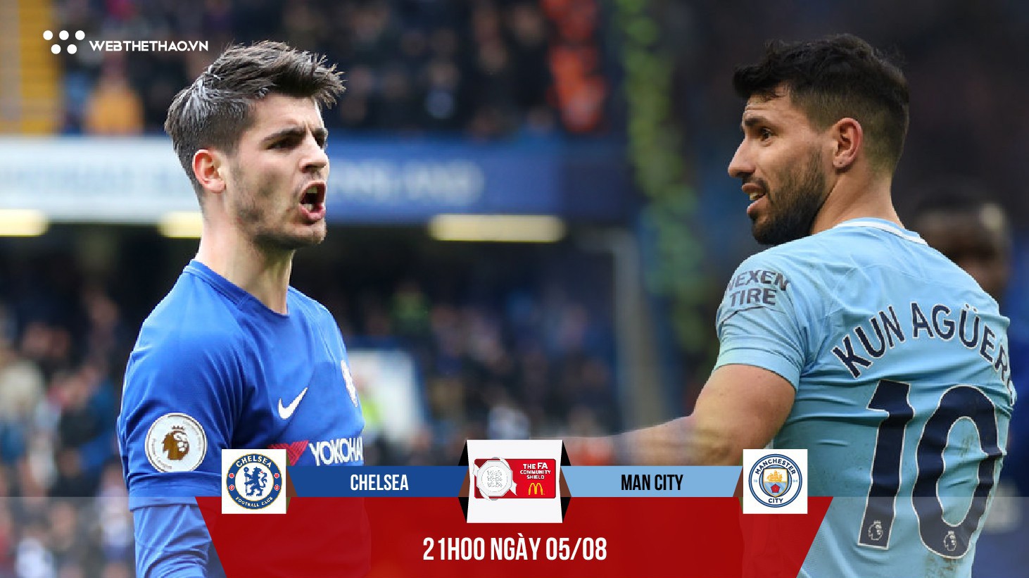 Dè chừng “sát thủ” Aguero, Chelsea chờ vận may từ Morata sau khi thay số áo