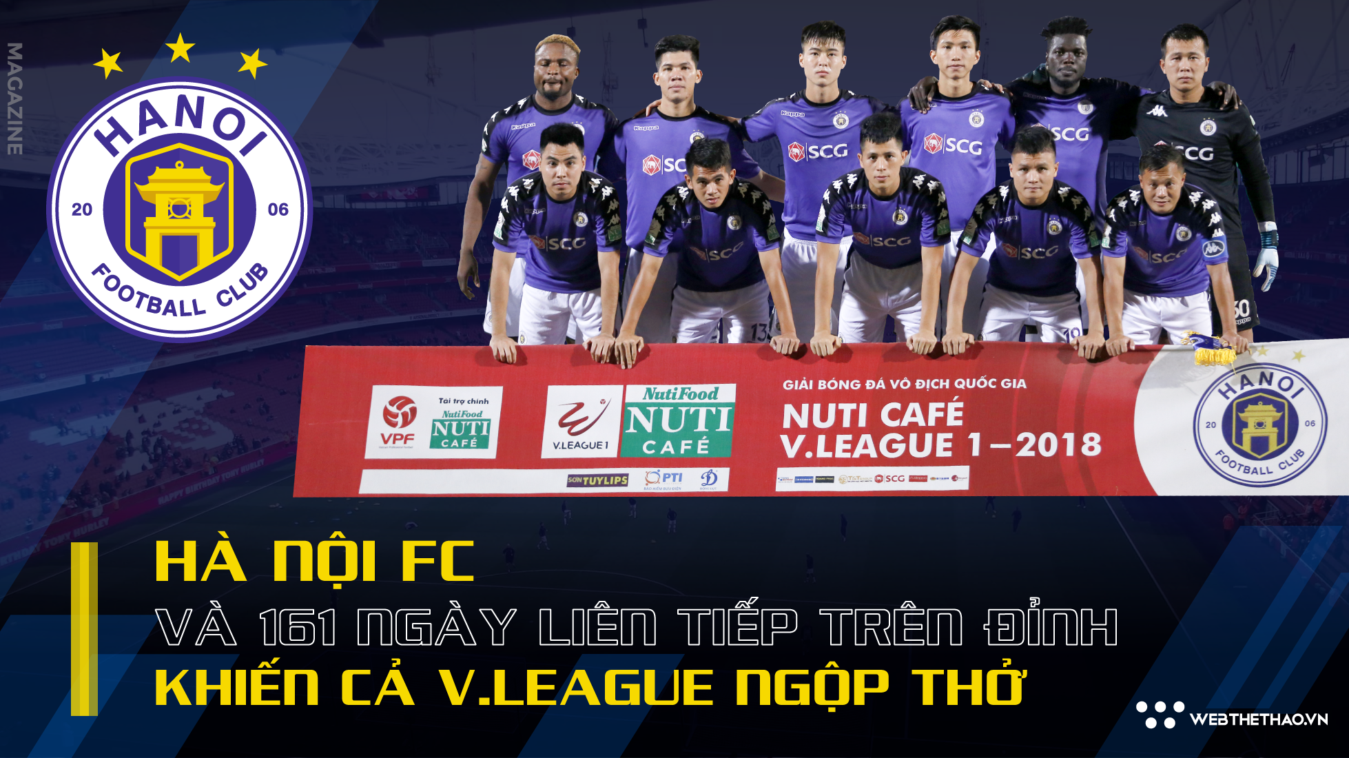 Infographic: Hà Nội FC và 161 ngày liên tiếp trên đỉnh khiến cả V.League ngộp thở