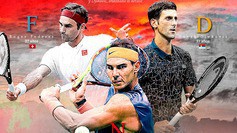 Infographic: So sánh "tam anh làng banh nỉ" Federer -  Nadal - Djokovic
