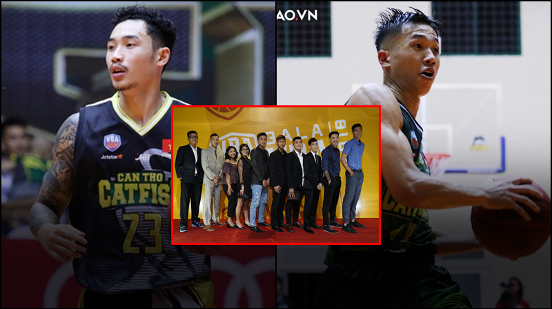 Tâm Đinh diện style "ông bà anh" lịch lãm, Sang Đinh hóa  sao NBA Chris Bosh 2003 nổi bần bật tại VBA Gala 2018