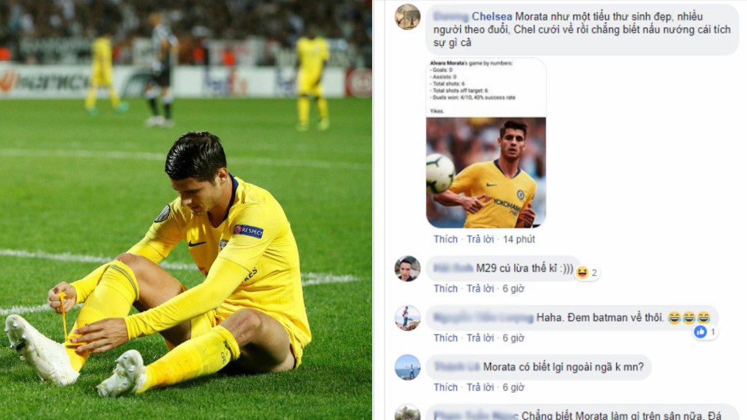 Đá như nghiệp dư, Morata bị fan Chelsea chửi thậm tệ