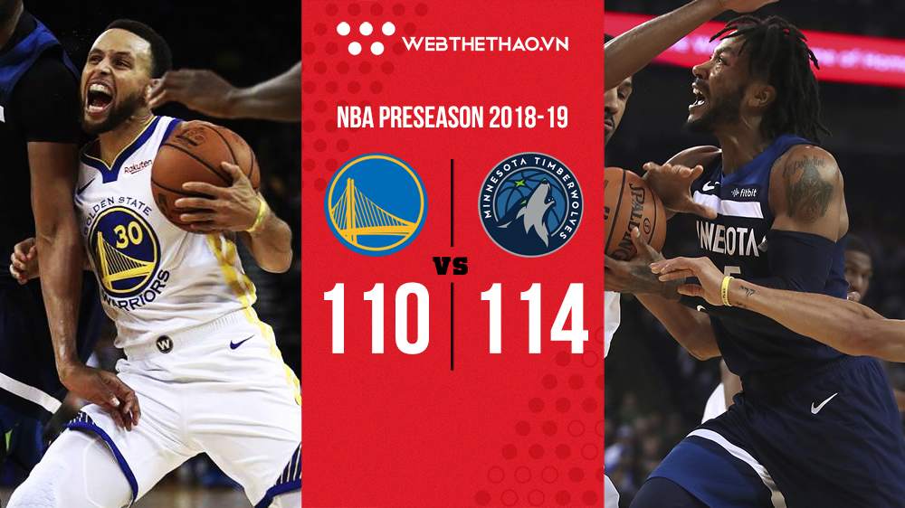 Warriors liên tiếp 2 năm để thua Timberwolves tại trận mở đầu preseason
